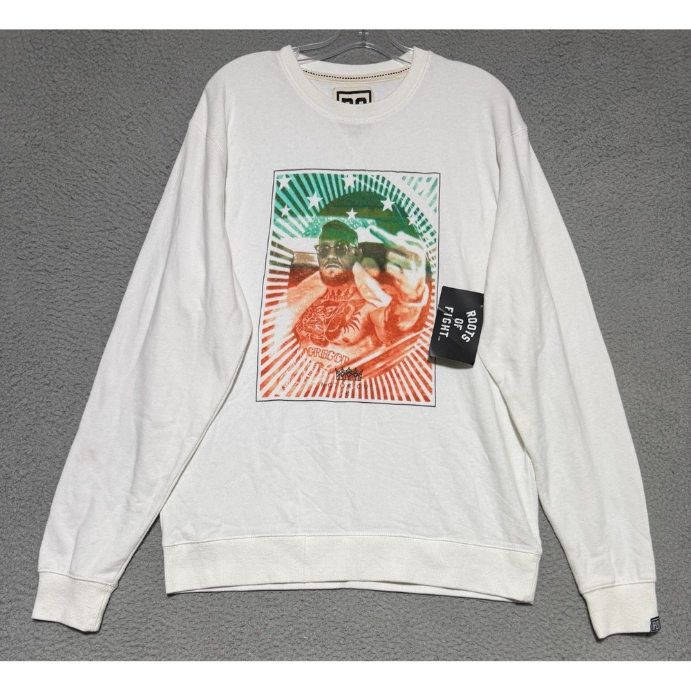 NEW Roots of fight Conor McGregor The Notorious Finger Crewneck Sweater Mens L
